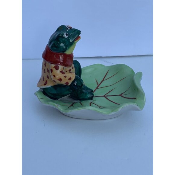 Japan Frog Figure Decor Porcelain Mid-Century Vintage Collectible - Picture 4 of 12